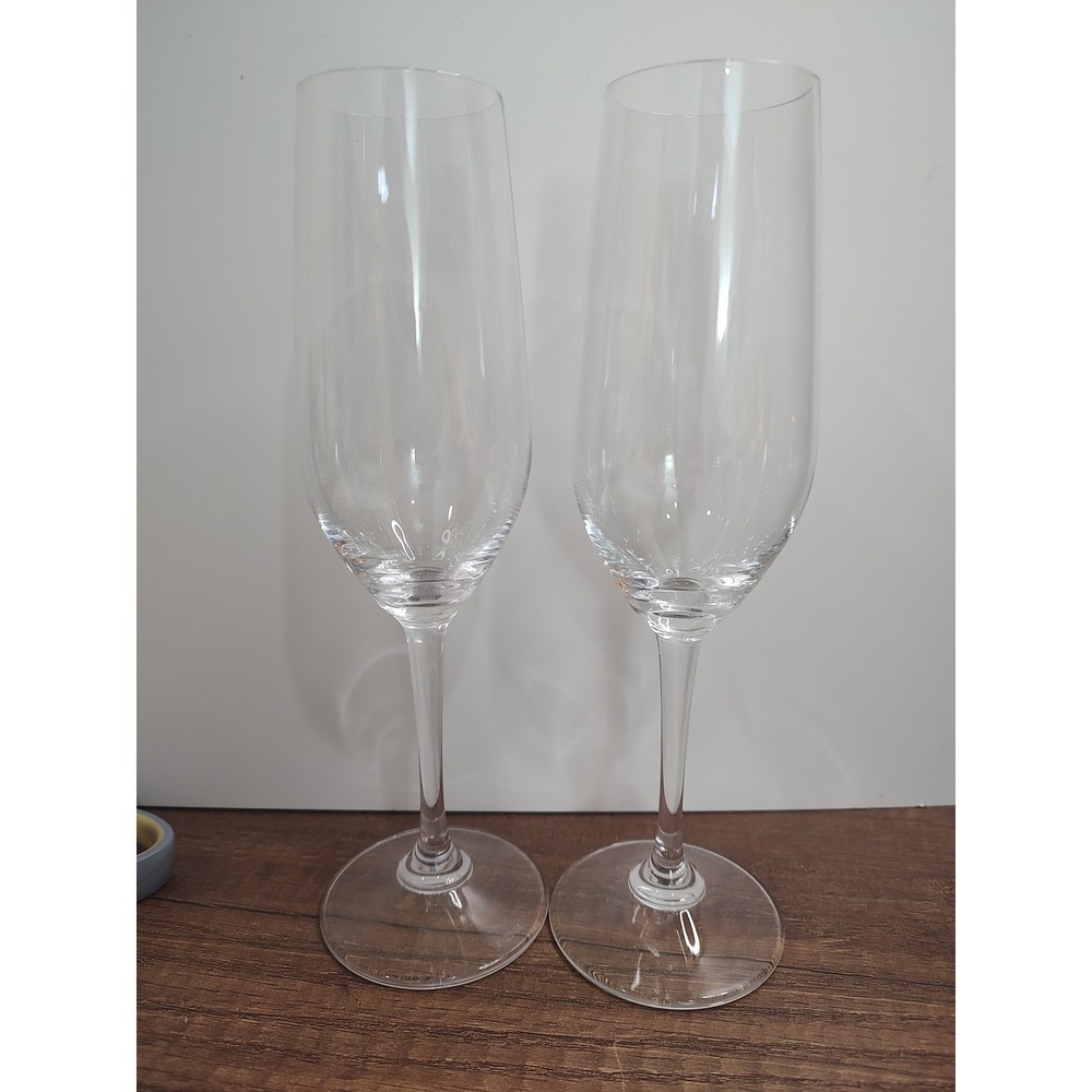 Riedel Fluted Champagne Glass Lot Of 2 Replacement 8⅝" Tall